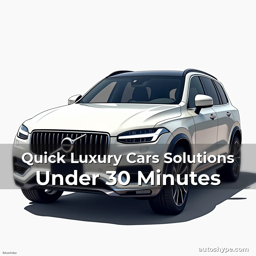 Artistic representation for Quick Luxury Cars Solutions Under 30 Minutes