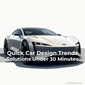 Artistic representation for Quick Car Design Trends Solutions Under 30 Minutes