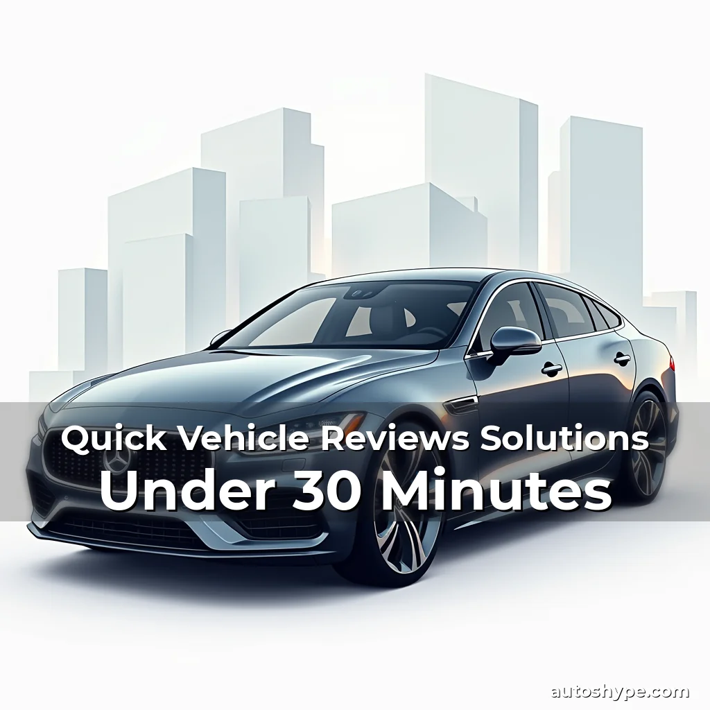 Artistic representation for Quick Vehicle Reviews Solutions Under 30 Minutes