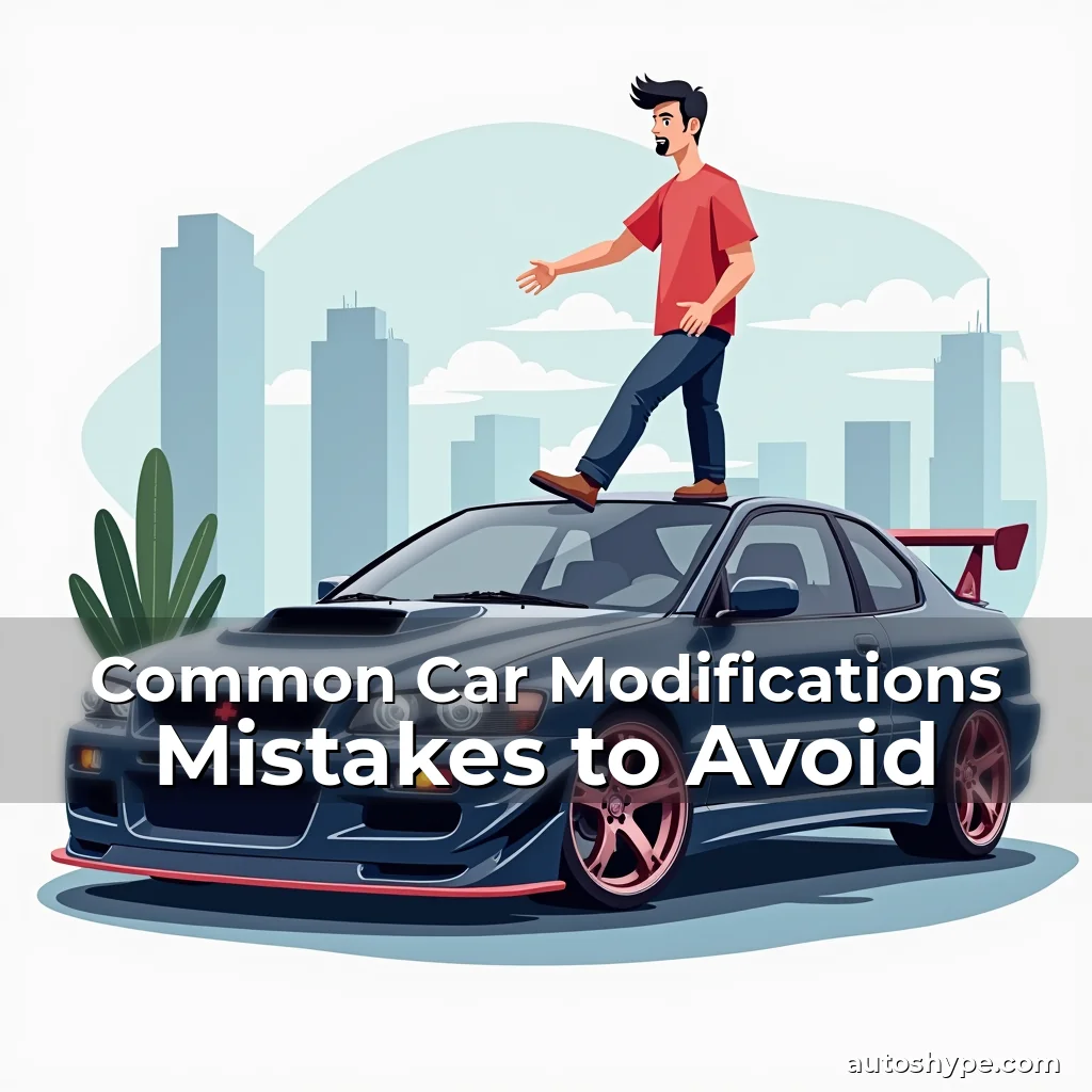 Artistic representation for Common Car Modifications Mistakes to Avoid