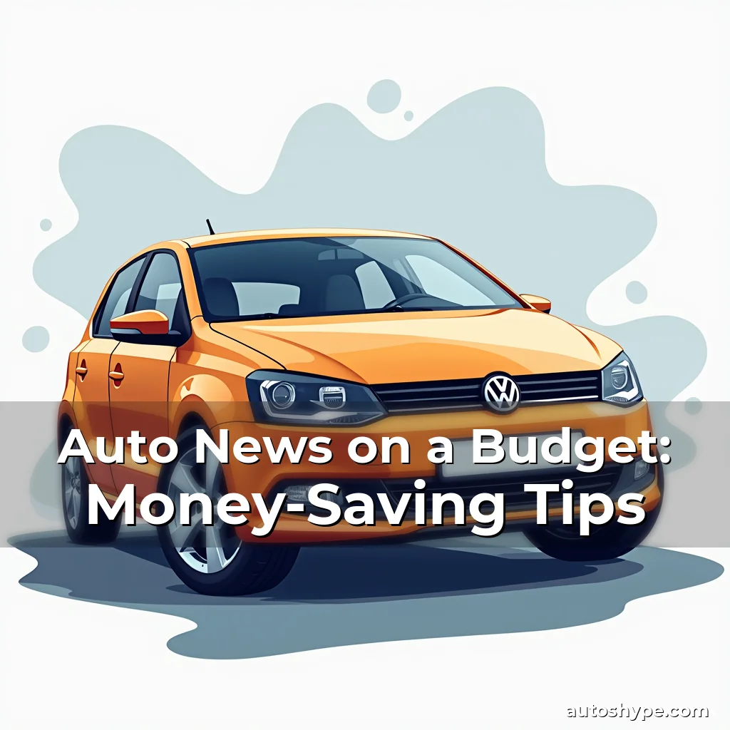 Artistic representation for Auto News on a Budget: Money-Saving Tips
