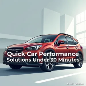 Artistic representation for Quick Car Performance Solutions Under 30 Minutes