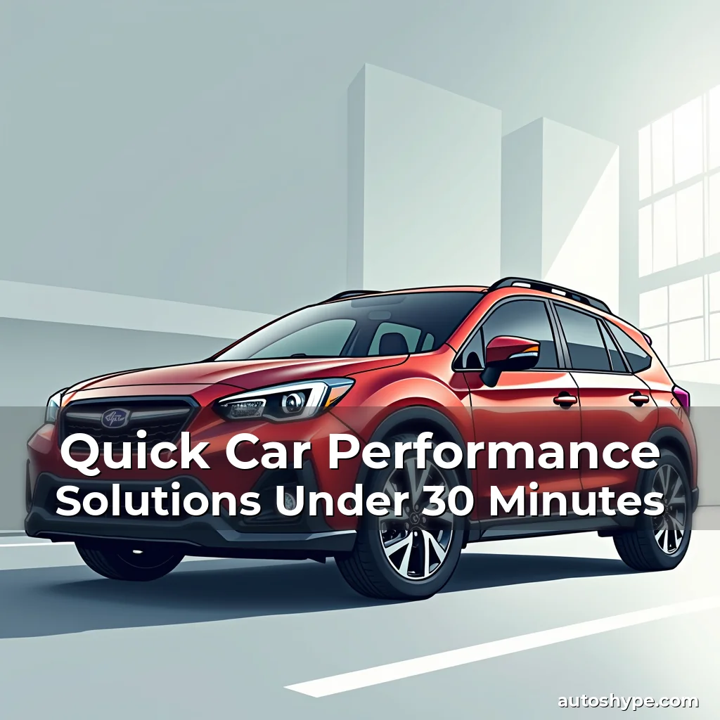 Artistic representation for Quick Car Performance Solutions Under 30 Minutes