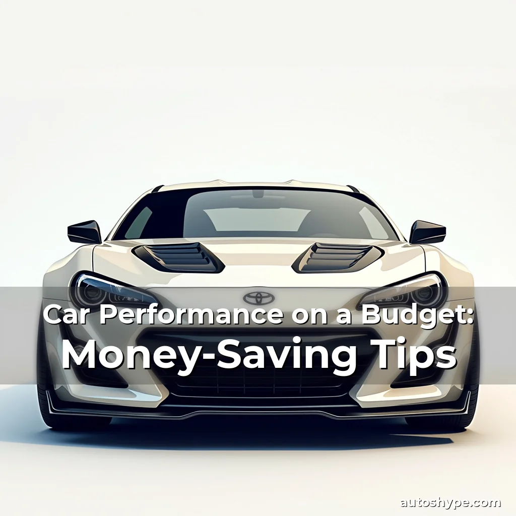 Artistic representation for Car Performance on a Budget: Money-Saving Tips