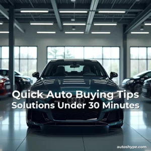 Artistic representation for Quick Auto Buying Tips Solutions Under 30 Minutes