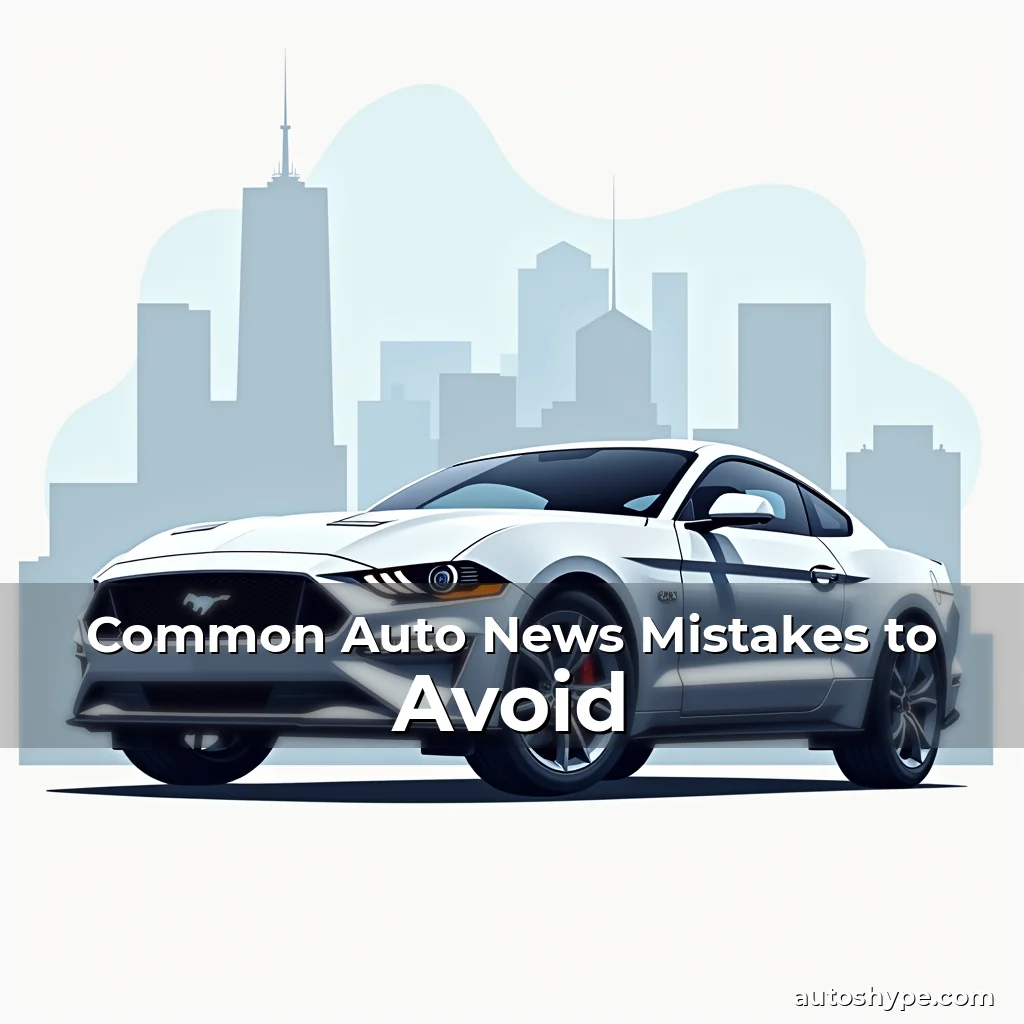 Artistic representation for Common Auto News Mistakes to Avoid