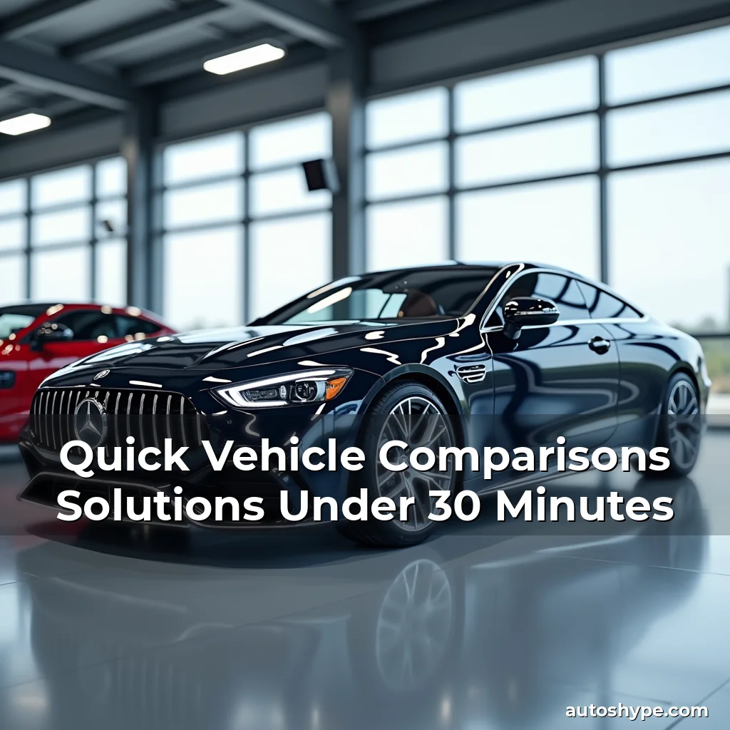 Artistic representation for Quick Vehicle Comparisons Solutions Under 30 Minutes