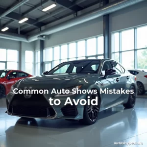 Artistic representation for Common Auto Shows Mistakes to Avoid