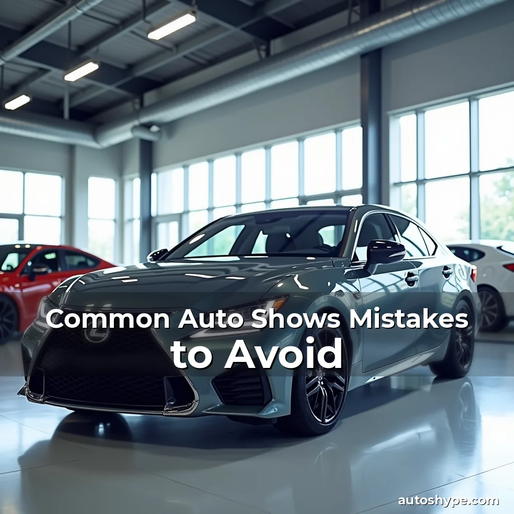 Artistic representation for Common Auto Shows Mistakes to Avoid