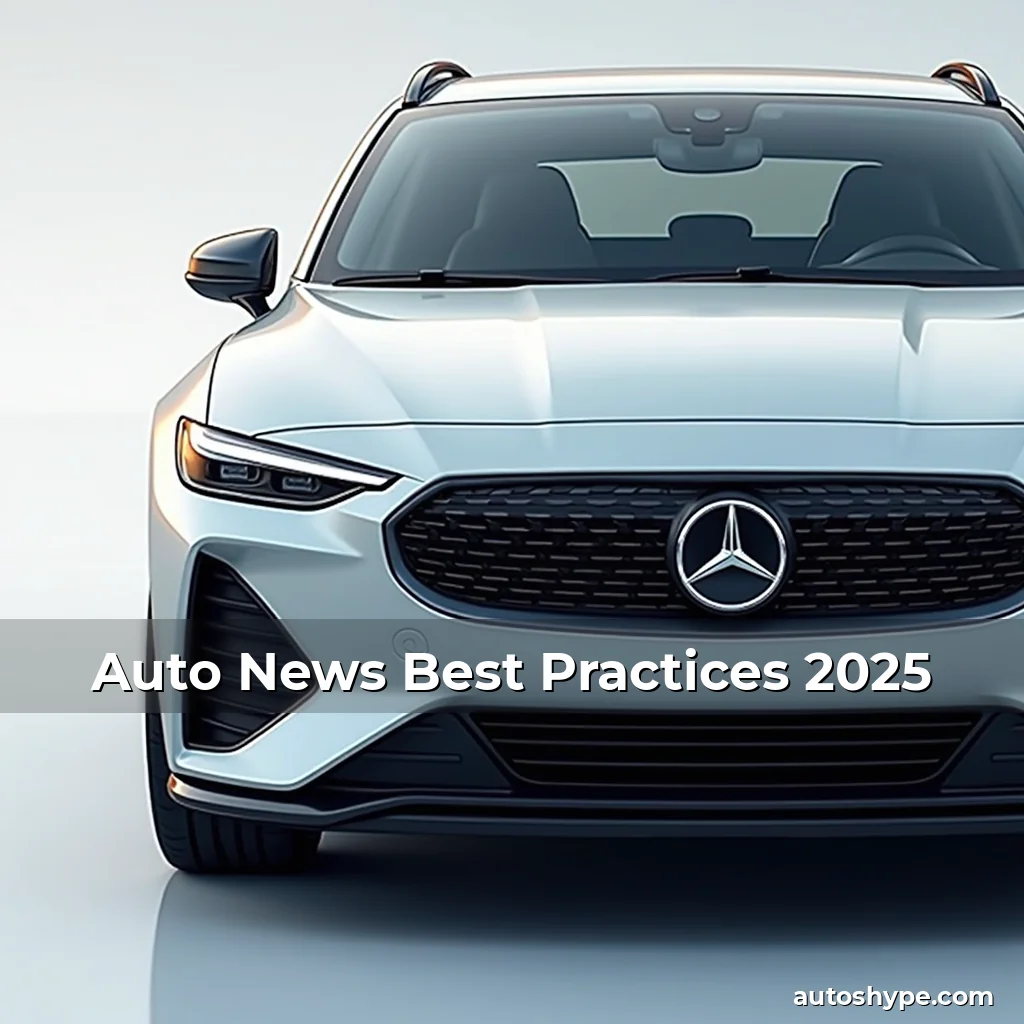 Artistic representation for Auto News Best Practices 2025