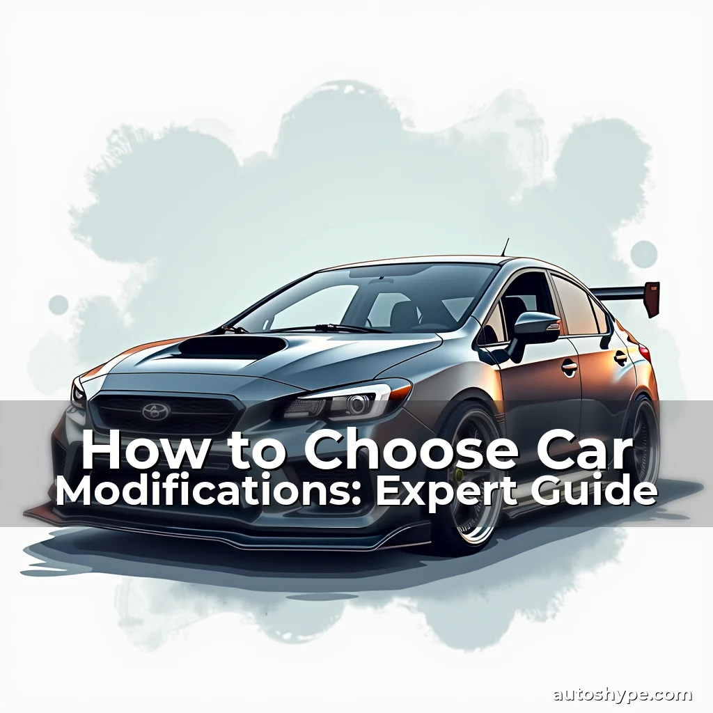 Artistic representation for How to Choose Car Modifications: Expert Guide